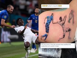 Την στιγμή αυτή, στο Euro 2021, αρκετοί τολμηροί-πορωμένοι Ιταλοί την αποθανάτισαν σε τατουάζ στο σώμα τους!